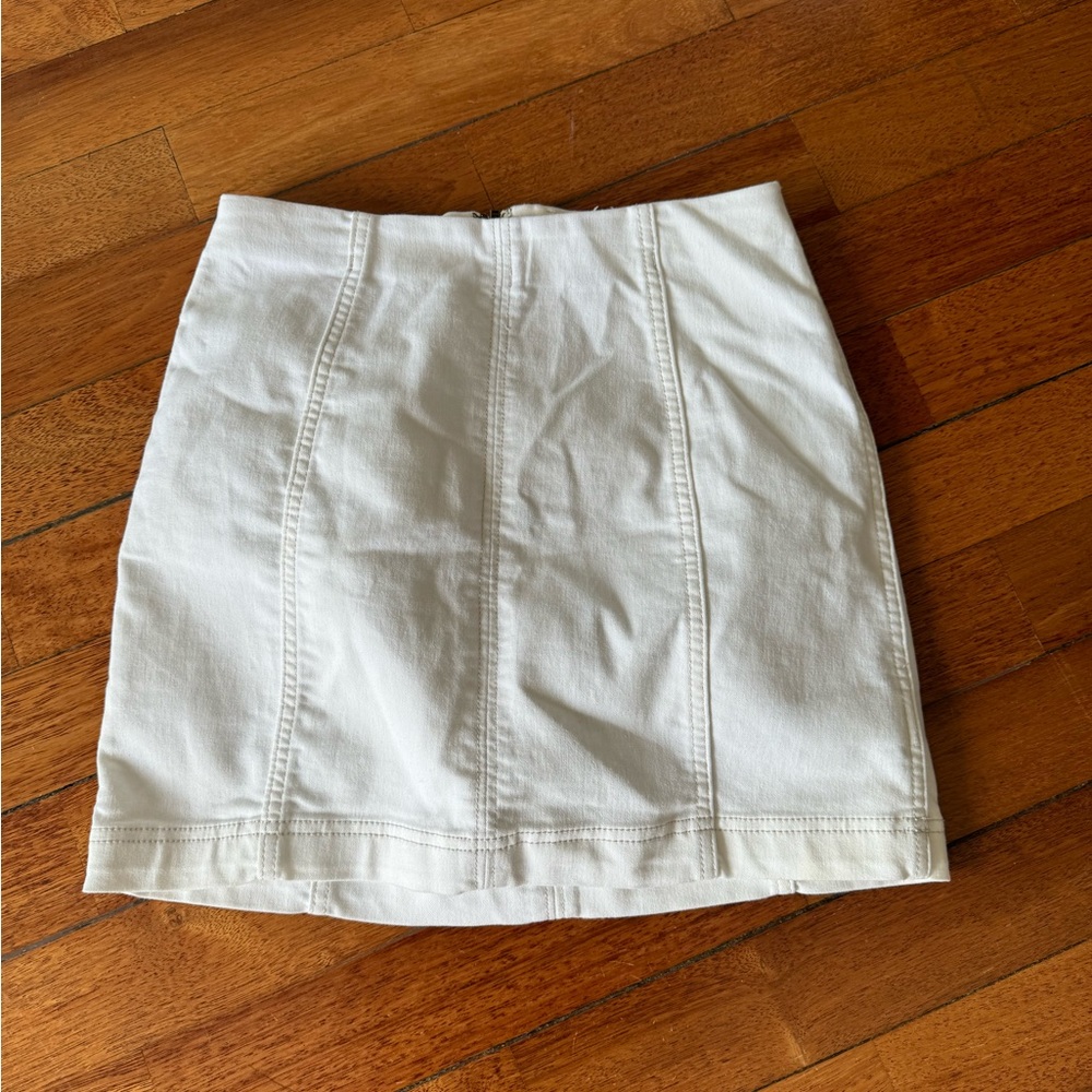 Free people white mini skirt